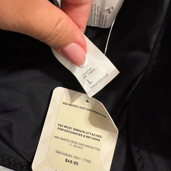 - Fabletics High-Waisted Crossover Shaping Swim Bottom Sz large - Picture 6 of 6